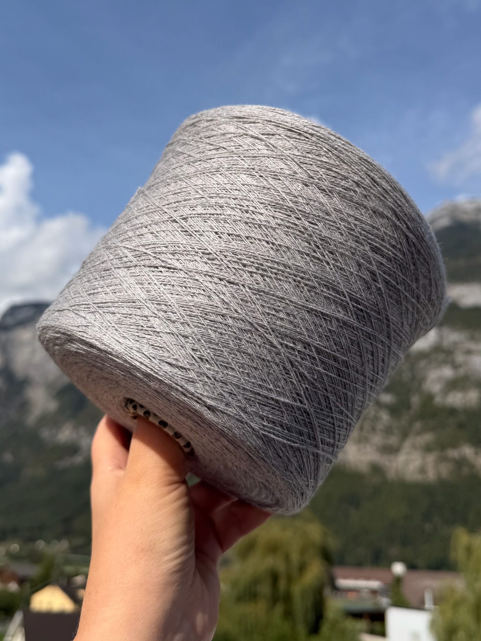 Biagioli Modesto Art. Cashmere Yak Seta Nm 2/28 col. Helles Grau Mélange foto 3